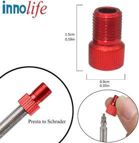 img 3 attached to 🚴 Innolife Aluminum Presta to Schrader Converter: Versatile Car Valve Adapter for Bicycle Bike Tube Pump, Air Compressor Tools