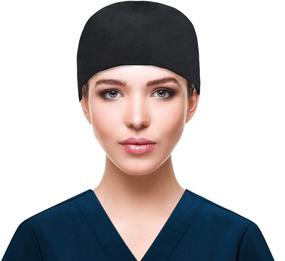 img 3 attached to 🧢 Comfortable QBA Adjustable Working Cap with Button, Cotton Working Hat Sweatband - Ideal for Women & Men, One Size – Shop Now!