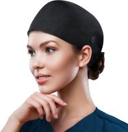 🧢 comfortable qba adjustable working cap with button, cotton working hat sweatband - ideal for women & men, one size – shop now! logo