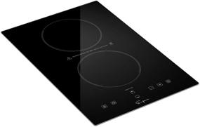 img 1 attached to Empava Electric Stove Induction Cooktop - 2 Burners Vitro Ceramic Glass in Black with Smooth Surface - 120V, 12 Inch