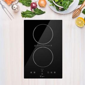 img 4 attached to Empava Electric Stove Induction Cooktop - 2 Burners Vitro Ceramic Glass in Black with Smooth Surface - 120V, 12 Inch