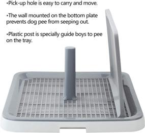 img 1 attached to 🐶 HIPiPET Puppy Dog Potty Tray with Wall Cover for Medium Dogs - Effective Dog Toilet Training Tray