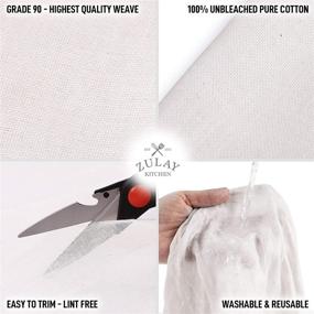 img 1 attached to 🧀 Zulay Grade 90 Cheesecloth - Unbleached & Reusable Ultra-Fine Cheese Cloth - 100% Cotton Food Grade Cheese Cloths For Cooking, Straining, Basting, Cheese Making, Decoration & More (1 Yard)