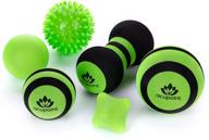 revitalize your body with our acupoint massage ball set - 6 physical therapy balls for post workout recovery and pain relief - achieve deep tissue, trigger point, and myofascial release - includes lacrosse ball, peanut ball, spiky ball, hand therapy ball, large and small foam balls logo