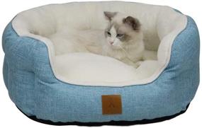 img 3 attached to Enhanced Sleep Comfort Cat Beds, Machine-Washable Dog Bed with Detachable Cushion, Long-lasting Pet Beds for Cats or Small Dogs