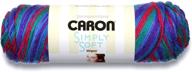 пряжа caron simply soft stripes, джерси-шор - 5 унций, класс 4, средняя плотность, 100% акрил: универсальная и яркая полосатая пряжа для рукоделия, вязания и вязания крючком логотип