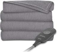 🔥 soft & warm sunbeam electric heated throw blanket - 50x60 inches - gray/grey slate logo