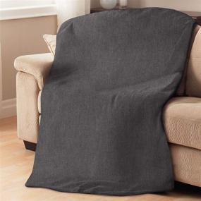 img 2 attached to 🔥 Soft & Warm Sunbeam Electric Heated Throw Blanket - 50x60 Inches - Gray/Grey Slate