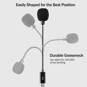 img 1 attached to 🎙️ Portable Mini USB Microphone for Laptop and Desktop Computers, Featuring Flexible Gooseneck &amp; Universal USB Sound Card, Compatible with PC and Mac, Plug &amp; Play, Perfect Condenser Mic for Remote Work, Online Class, CGS-M1