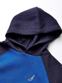 img 2 attached to Nautica Boys' Colorblock Fleece Hoodie: Stylish and Warm for Every Adventure