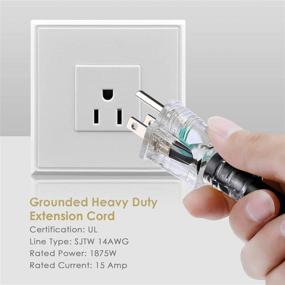 img 1 attached to 🔌 Yodotek Extension Socket - Convenient 14 Connector with RED Indicator for Enhanced Safety