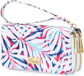 img 4 attached to Wristlet Wallet: Stylish Double Zipper Women's 👜 Handbags & Wallets in 6 9×3 5 Size