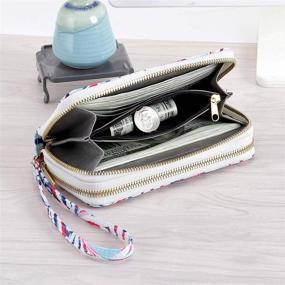 img 1 attached to Wristlet Wallet: Stylish Double Zipper Women's 👜 Handbags & Wallets in 6 9×3 5 Size