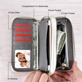 img 3 attached to Wristlet Wallet: Stylish Double Zipper Women's 👜 Handbags & Wallets in 6 9×3 5 Size