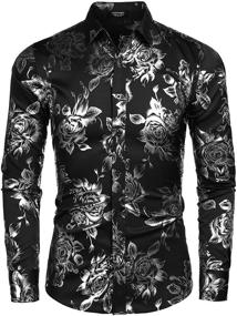 img 3 attached to COOFANDY Men's Printed Hipster Sleeve Shirts – Stylish Clothing with Enhanced SEO