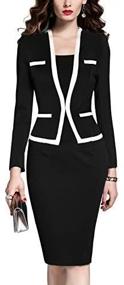 img 1 attached to MUSHARE Colorblock Business Bodycon One Piece Women's Clothing in Dresses