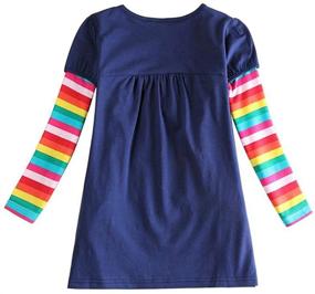 img 3 attached to JXS Neat Toddler Clothing Navy Girls' Clothing - LH5802