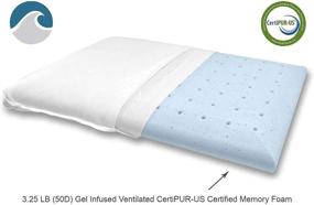 img 1 attached to 💤 Optimal Sleep Solution: Bluewave Bedding Ultra Slim Gel Memory Foam Pillow - Ideal for Stomach and Back Sleepers, Promoting Cervical Neck Alignment and Enhanced Rest (2.75-Inches Height, Full Pillow Shape, Standard Size)