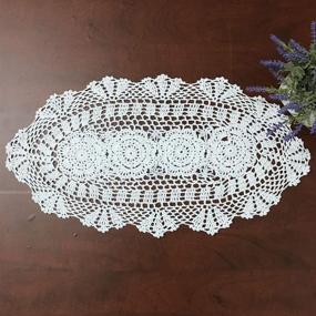 img 4 attached to 🪡 Hetao Handcrafted Crocheted Table Runners Cloth