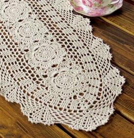 img 1 attached to 🪡 Hetao Handcrafted Crocheted Table Runners Cloth