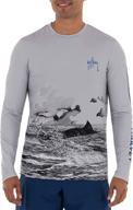 optimize your sun safety with the guy harvey men’s long sleeve performance shirt featuring 50+ upf sun protection logo