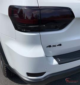 img 4 attached to Aggressive Overlays Compatible With 2014-2020 Jeep Grand Cherokee Tinted Taillight Film Third Brake Light Tint Rear Bumper Reflector Overlay Covers (Dark Smoke Full Rear KIT)