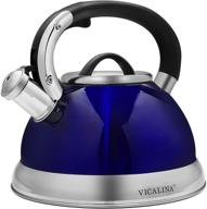 vicalina tea kettle: whistling stainless steel teapot with metallic polishing surface - 2.8quart/3liter логотип