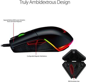img 2 attached to ASUS ROG Pugio Optical Gaming Mouse: Ambidextrous Design, Customizable Buttons, High Precision Sensor, and Aura Sync RGB Lighting with ROG Armoury II