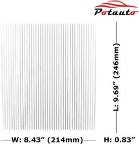 img 3 attached to 🚗 POTAUTO MAP 1009W (CF10361): Ultimate High Performance Car Cabin Air Filter Replacement for CHEVROLET COBALT HHR, PONTIAC CG5 PURSUIT, SATURN ION