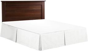 img 2 attached to 🛏️ Borlinen Bedding Queen Size Box Pleated Bed Skirt - 18" Drop Length - Premium Egyptian Cotton - 300 Thread Count - Solid White