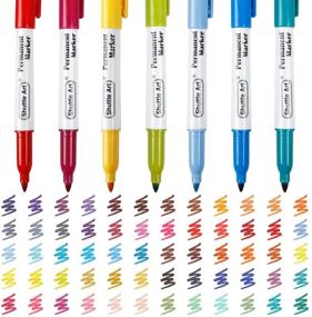  Shuttle Art Permanent Markers, 24 Colors Fine Point Assorted  Colors Permanent Marker Set, Works on Plastic,Wood,Stone,Metal and Glass  for Doodling, Coloring, Marking : Office Products