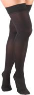 💪 truform women's compression stockings, thigh high, 15-20 mmhg, black, large - effective medical support for leg health logo