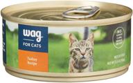 🦃 premium turkey recipe wet cat food - 5.5 oz can (pack of 24) by amazon brand - wag logo
