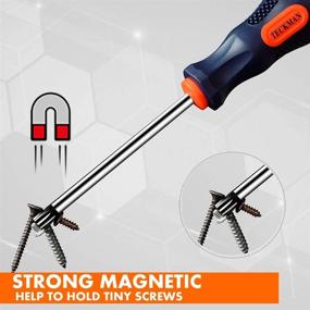 img 2 attached to 🔧 Набор магнитных отверток TECKMAN 10 в 1 Torx для пил Stihl, пылесосов Dyson, мотоциклов, велосипедов, автомобилей и посудомоечных машин - длинные биты T6 T8 T9 T10 T15 T20 T25 T27 T30 T40