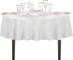 img 2 attached to LinenTablecloth 70 Inch Round Polyester Tablecloth