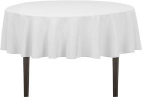 img 4 attached to LinenTablecloth 70 Inch Round Polyester Tablecloth