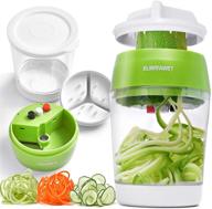 🥒 5-in-1 handheld spiralizer vegetable slicer, premium veggie spiral cutter with container, ideal for carrot, cucumber, zucchini, and onion noodle spaghetti maker logo