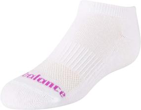 img 1 attached to 🧦 Ultimate Comfort and Durability: New Balance Girls' Athletic Low Cut Socks with Reinforced Heel and Toe (8 Pack)