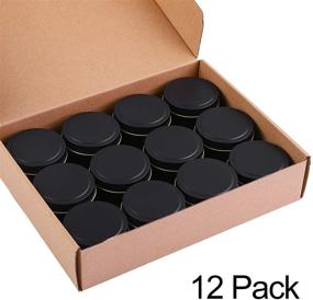 img 2 attached to 🕯️ Aneco 12-Piece Candle Tin with Lids, 4 Ounces Candle Containers - Ideal for Candle Making, Crafts, Storage, and More - Black