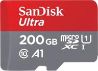 💾 sandisk ultra 200gb microsd uhs-i flash memory card (model sdsdquan-200g-a4a) logo