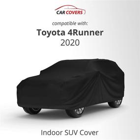 img 3 attached to Indoor SUV Cover Compatible With Toyota 4Runner 2020 - Black Satin - Ultra Soft Indoor Material - Keep Vehicle Looking Between Use - Includes Storage Bag