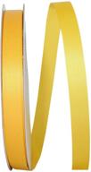 reliant ribbon aqua satin ribbon: 5/8 inch x 100 yards, vibrant yellow gold shade, beautifully crafted logo