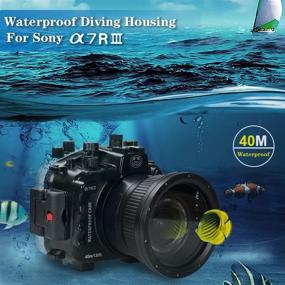 img 1 attached to 📷 Seafrogs Underwater Camera Housing Case - 8 Inch Dome Port Kit - 40M/130FT Waterproof for Sony A7III A7RIII with 16-35mm F2.8 GM / 24-70mm f/4 OSS Lens