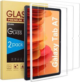 img 4 attached to SPARIN 2-Pack Tempered Glass Screen Protector for 📱 Samsung Galaxy Tab A7 2020, 10.4 Inch with Alignment Frame