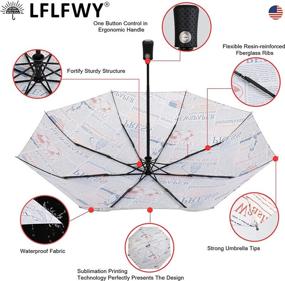 img 1 attached to Effortlessly Portable: LFLFWY Compact Umbrella - Your Automatic Travel Companion