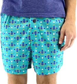 img 2 attached to ROCK ATOLL Relaxed Novelty Cotton Men's Clothing for Sleep & Lounge