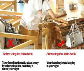 img 1 attached to 👜 Purse Hook Table Holder, Bag Hanger Organizer, Handbag Storage Decor Hook for Women (Set of 3 - Pretty Marble Design)