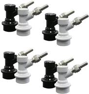 🍺 pera corny keg quick disconnect ball lock set - 8 pack - swivel nut - home brewing beer keg system logo