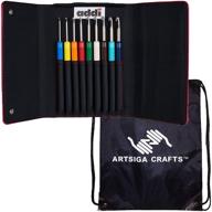 🎨 artsiga crafts project bag: knitting needles crochet hook colours set bundle logo