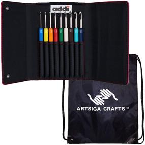 img 4 attached to 🎨 Artsiga Crafts Project Bag: Knitting Needles Crochet Hook Colours Set Bundle